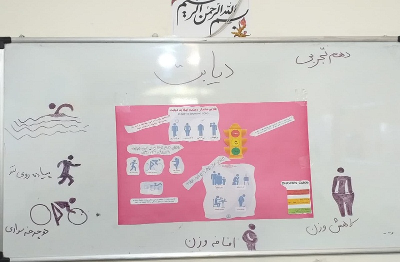 هفته مبارزه با دیابت گرامی باد ، برگزاری کارگاه های آموزشی آشنایی دانش آموزان با دیابت و مبارزه با آن در دبیرستان نجمه